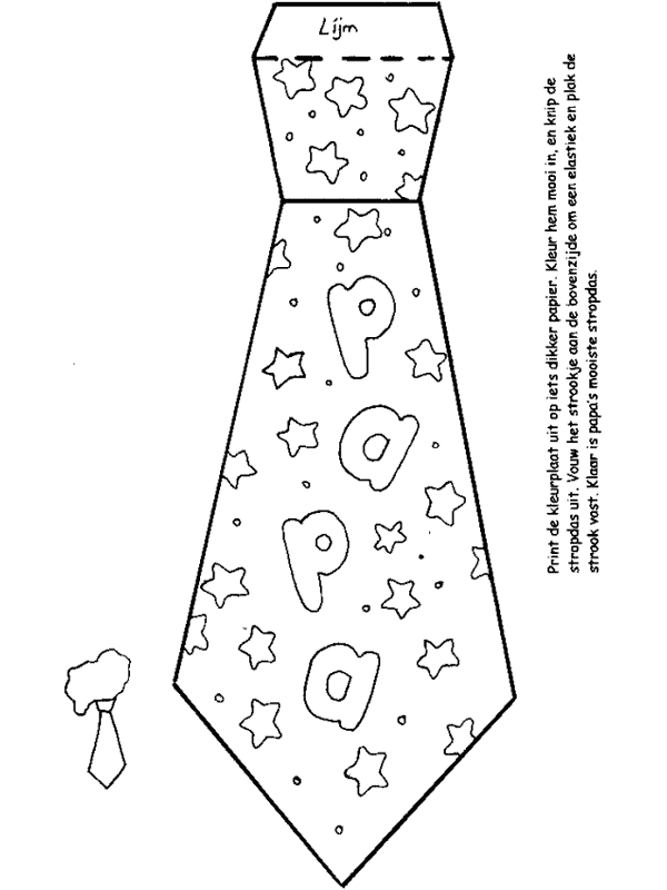 Kleurplaat Bouwplaat Stropdas Voor Papa Kleurplaten Nl Vaderdag Knutselen Peuters The