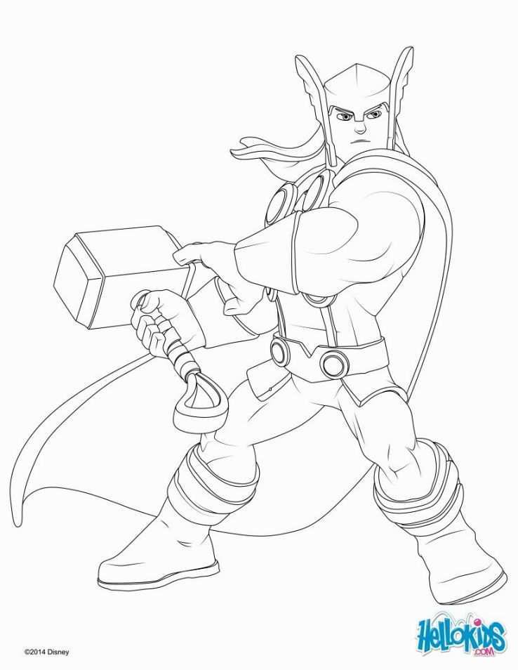 Thor Coloring Page Superhero Coloring Pages Superhero Coloring Captain America Colori