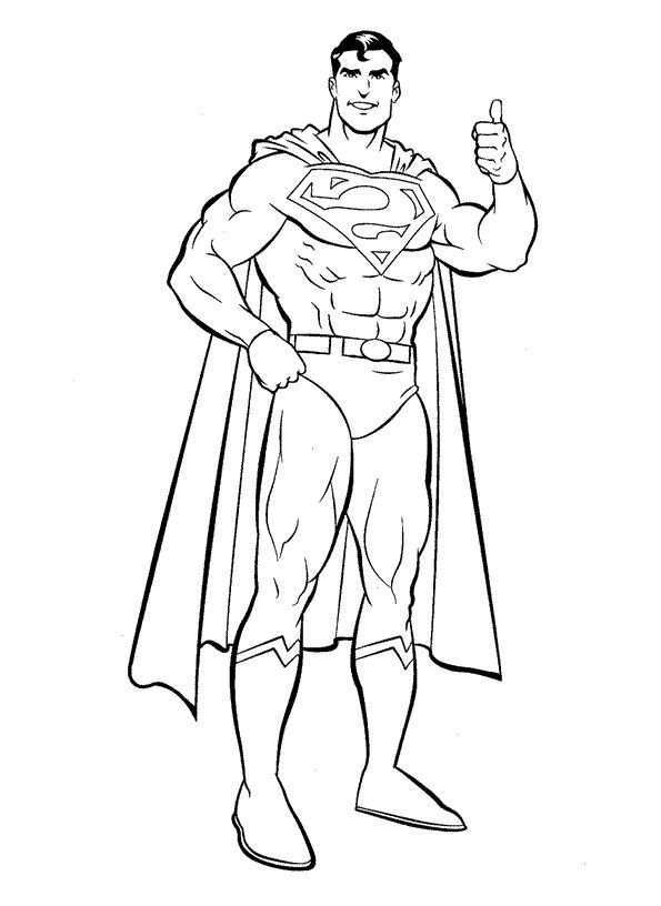 Coloring Page For Kids Kleurplaten Superhelden Superman