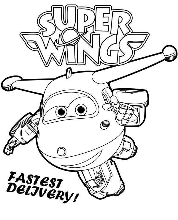 Super Wings Jett Coloring Sheet Buku Mewarnai Kreatif Warna