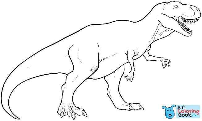 T Rex Coloring Pages To Print To Embroider Dinosaur Coloring Pertaining To Cartoon Ty