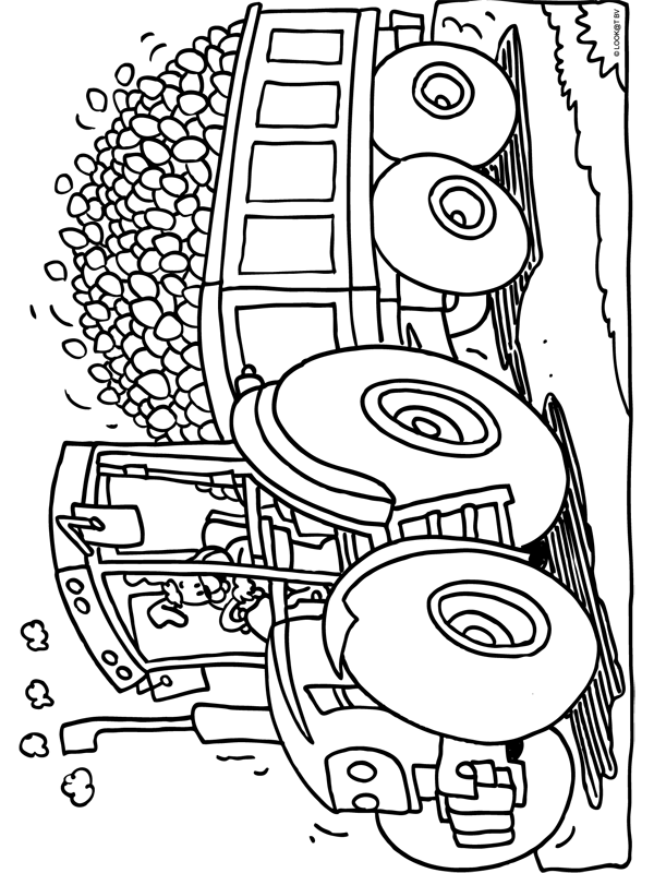 Kleurplaat Tractor Met Heel Veel Paaseieren Kleurplaten Nl Kleurplaten Paaseieren Tra