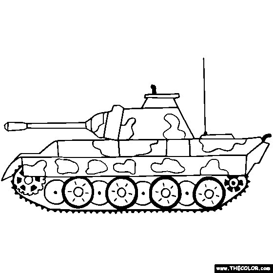 Panzer Panther Tank Coloring Page Color Tanks Coloring Pages For Kids Tank Drawing Co