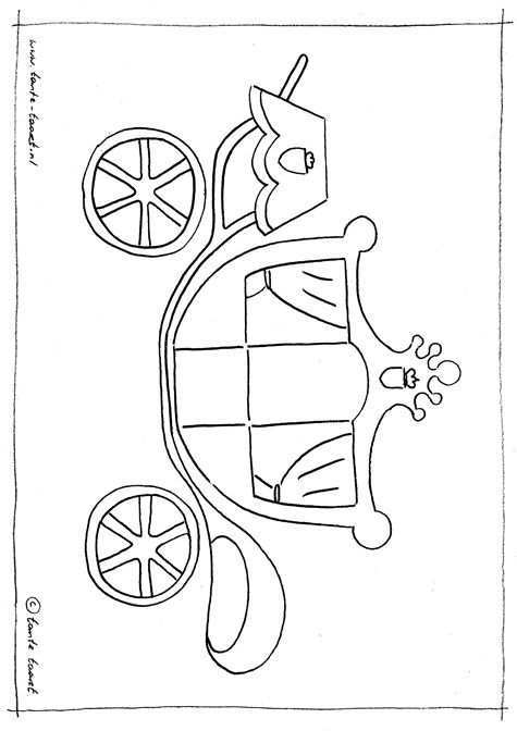 Kleurplaat Koets Kleurplaat Van Tante Taart Assepoester Knutselen Knutselen Koningsda