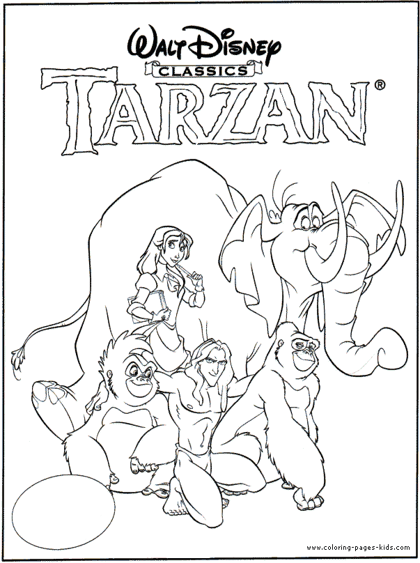 Tarzan Color Page Disney Coloring Pages Color Plate Coloring Sheet Printable Coloring