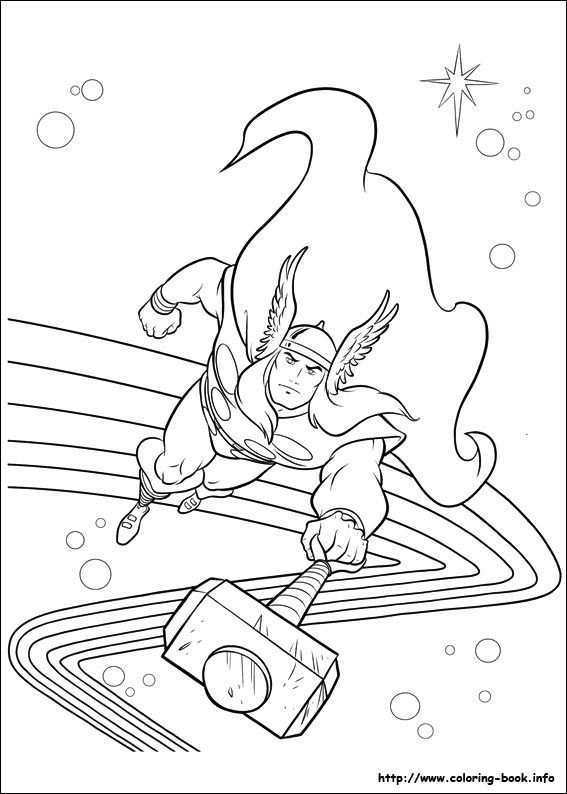 Thor Coloring Picture Avengers Coloring Pages Avengers Coloring Superhero Coloring Pa