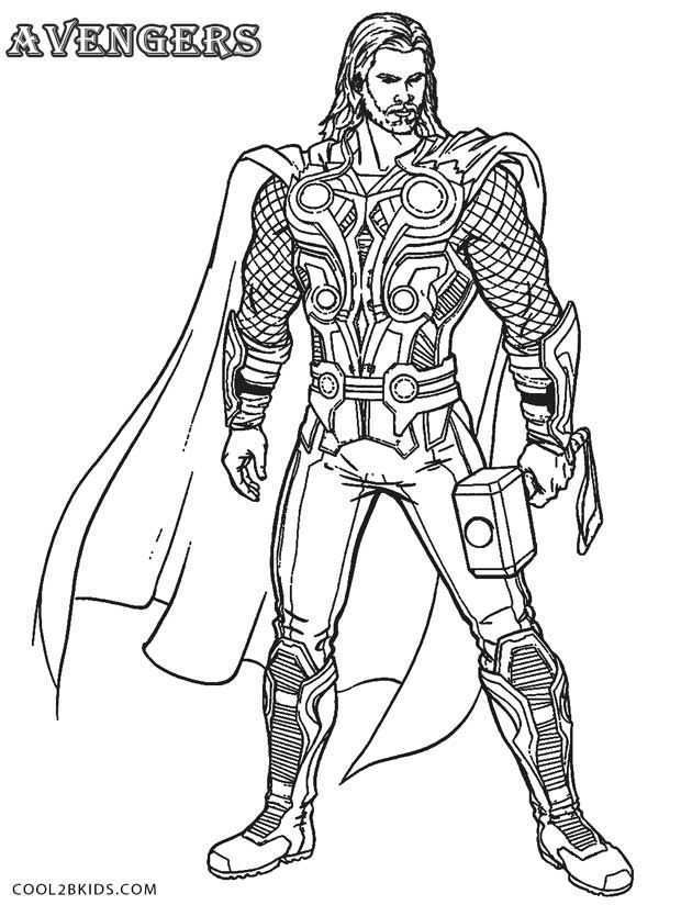 Printable Thor Coloring Pages For Kids Cool2bkids Avengers Coloring Pages Avengers Co