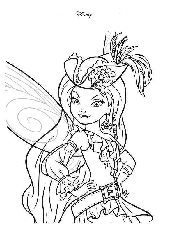 Coloring Page Tinkelbell Pirate Fairy Tinkelbell Pirate Fairy Kleurboek Kleurplaten Gratis Kleurplaten