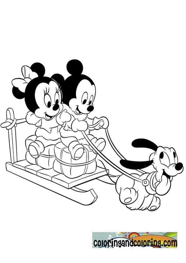 Mickey Mouse Christmas Coloring Pages Babies Minniey Mickey Mouse Coloring Coloring A