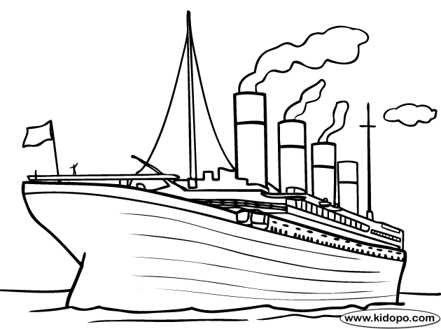 Titanic Coloring Page Gambar Seni Anak