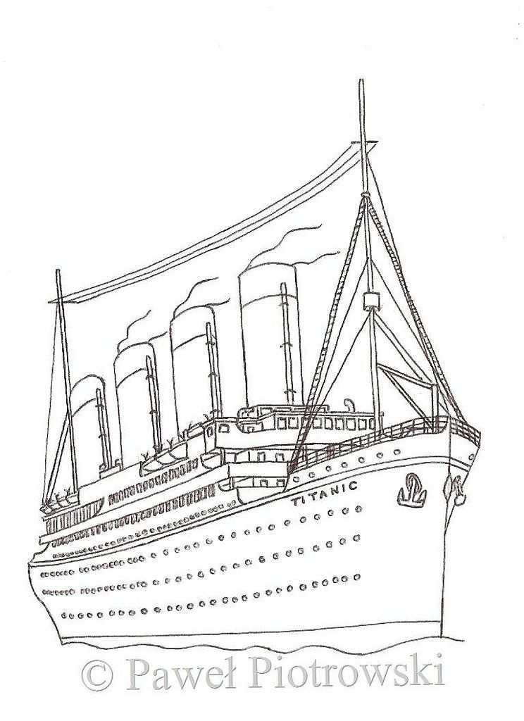 Gi Titanic Colouring Pages Titanic Drawing Titanic Coloring Pages