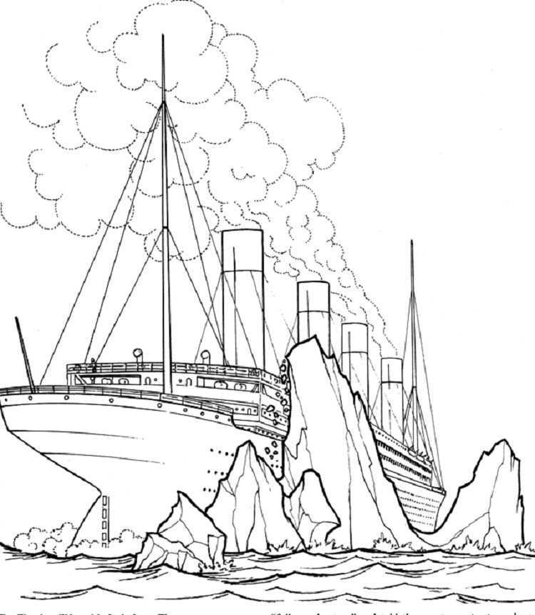 Titanic Ship Coloring Pages Titanic Ship Titanic Drawing Titanic