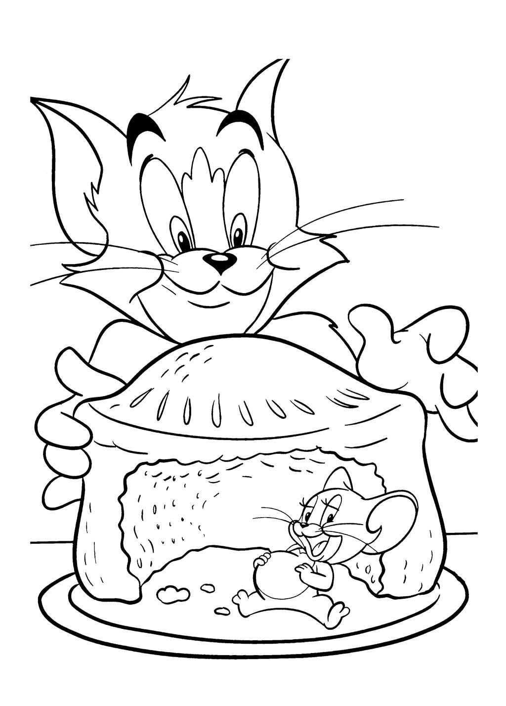 Tom And Jerry Coloring Games Tom Jerry Pencil Drawings Coloring Page 01 Cartoon Coloring Pages Animal Coloring Pages Thanksgiving Coloring Pages