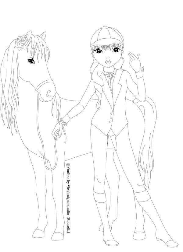 Rider With Horse By Vicsdesignerstudio Horse Coloring Pages Colorful Drawings Model D
