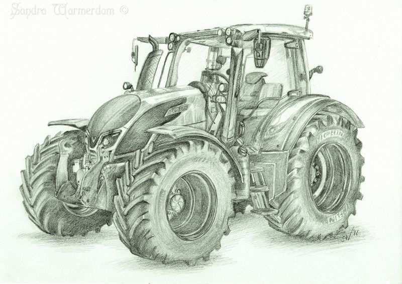 Valtra N174 Tractor Inspired Pencil Drawing Zeichnung Ideen Bleistift Zeichenvorlagen