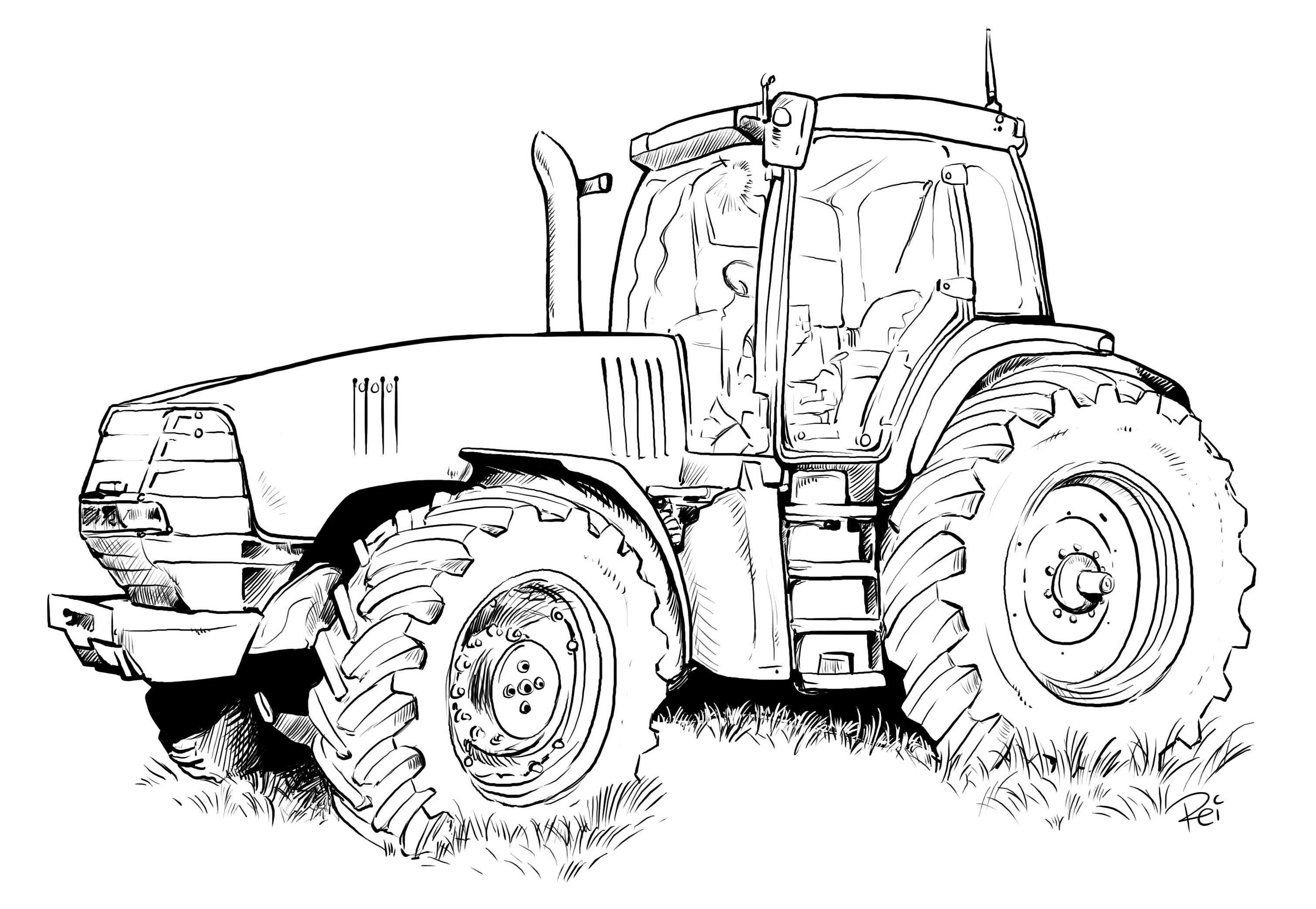 Traktoren Bilder Zum Ausmalen Tractor Coloring Pages Deer Coloring Pages Coloring Pag