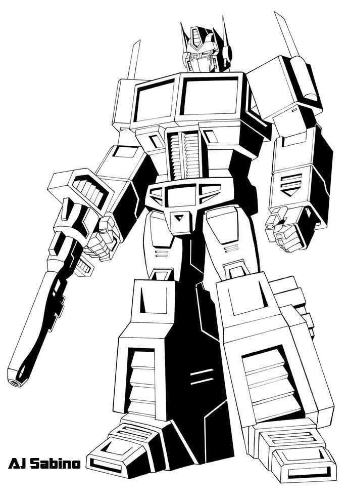 Optimus Prime Coloring Page Transformers Transformers Coloring Pages Optimus Prime Pr