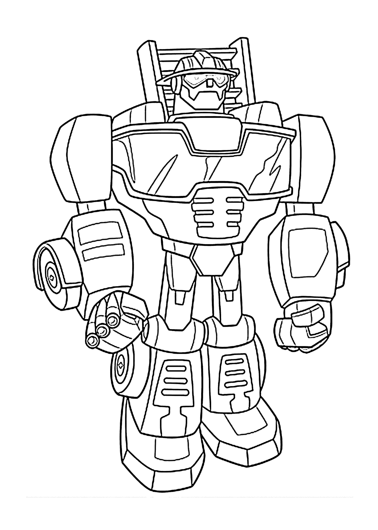 Heatwave Bot Coloring Pages For Kids Printable Free Rescue Bots Transformers Coloring