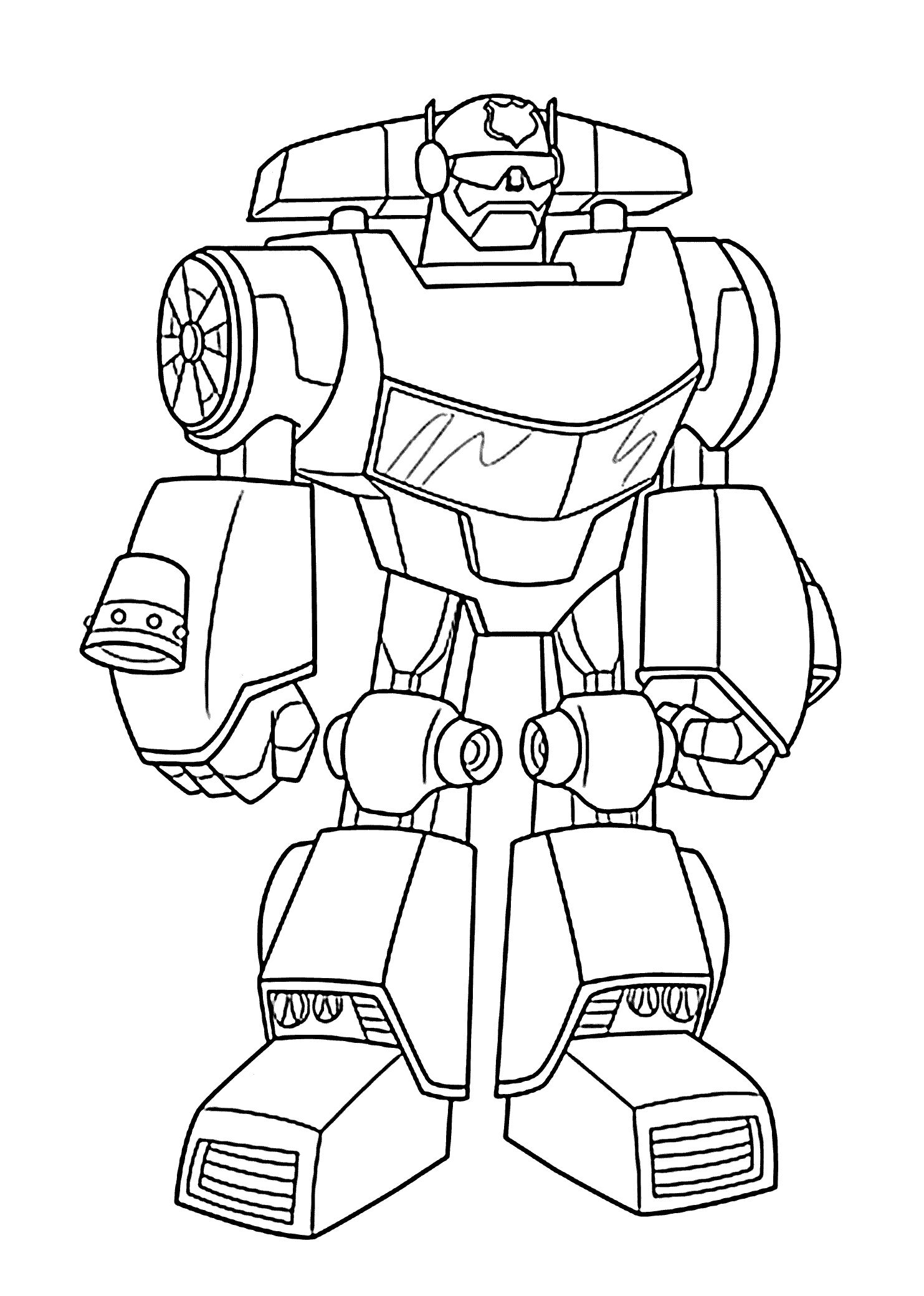 Chase Bot Coloring Pages For Kids Printable Free Rescue Bots Transformers Coloring Pa