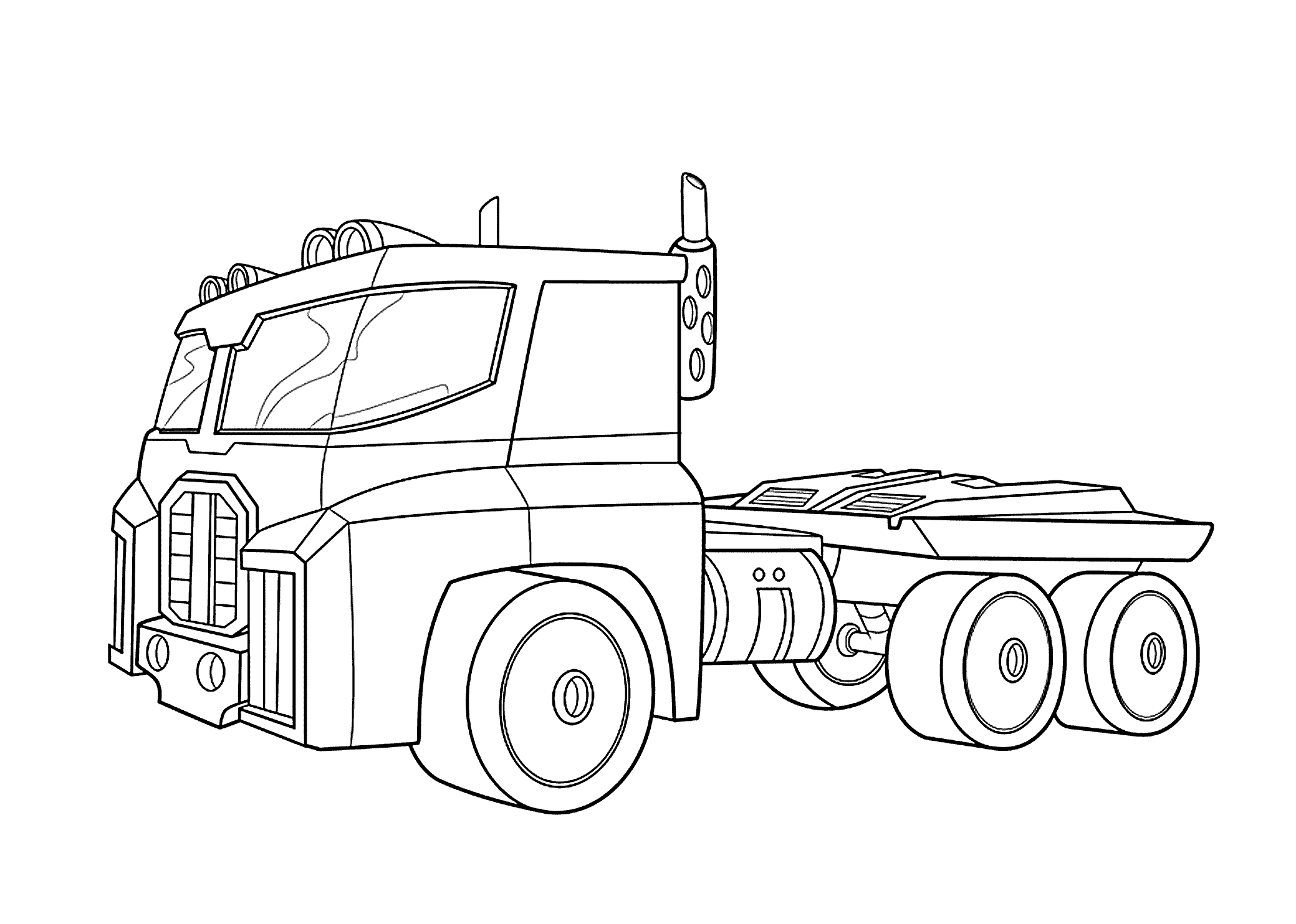 Optimus Prime Bot Coloring Pages For Kids Printable Free Rescue Bots Transformers Col