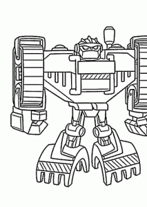 Boulder Bot Coloring Pages For Kids Printable Free Rescue Bots Transformers Coloring