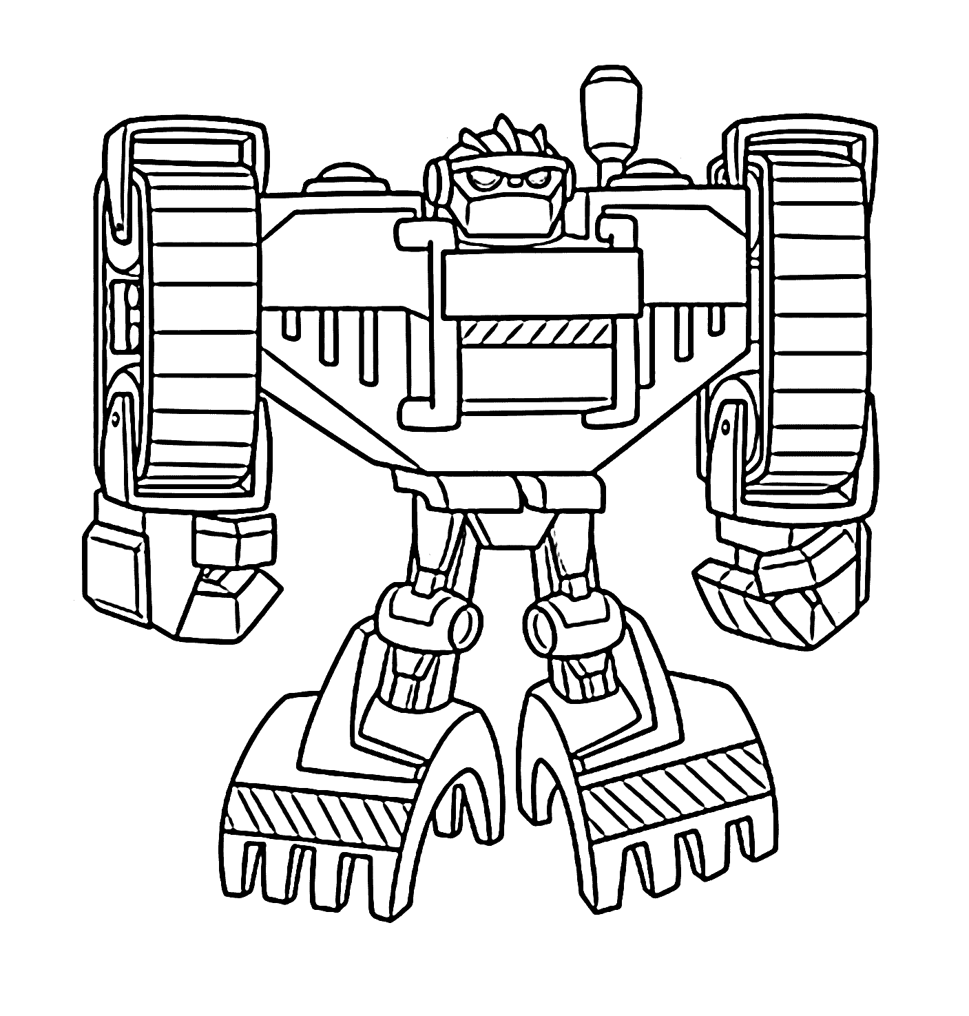 Boulder Bot Coloring Pages For Kids Printable Free Rescue Bots Transformers Coloring