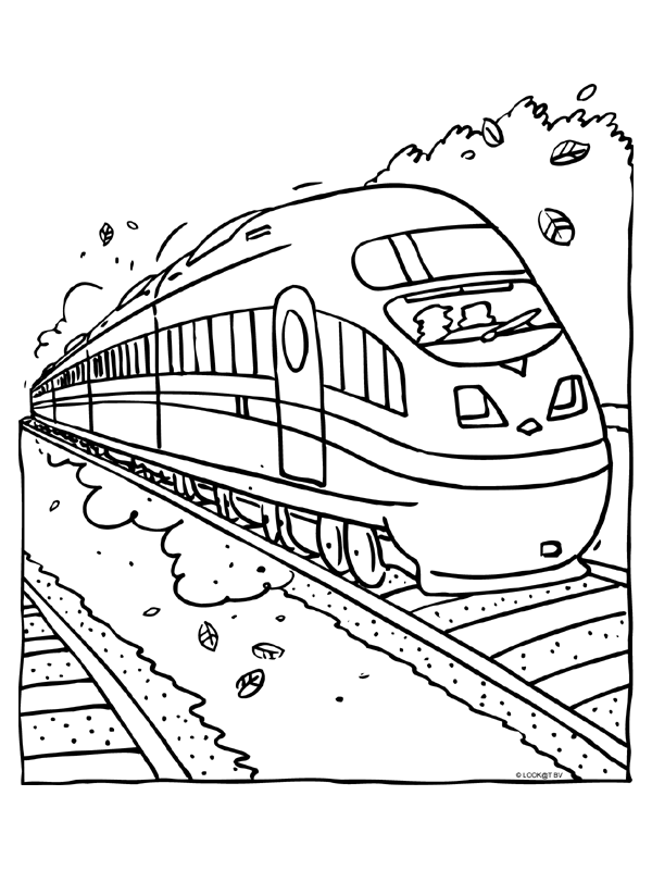 Kleurplaat Hogesnelheidstrein Treinen Kleurplaten Nl Vervoer Thema Abstracte Kleurpla