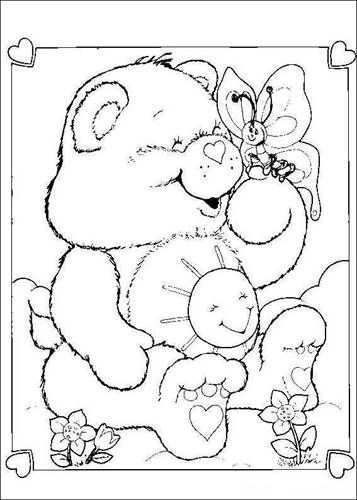 Kids N Fun Com 63 Coloring Pages Of Care Bears Bear Coloring Pages Butterfly Coloring