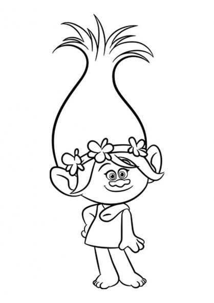 Les Trolls Poppy Toujours Souriante Poppy Coloring Page Free Coloring Pages Free Prin