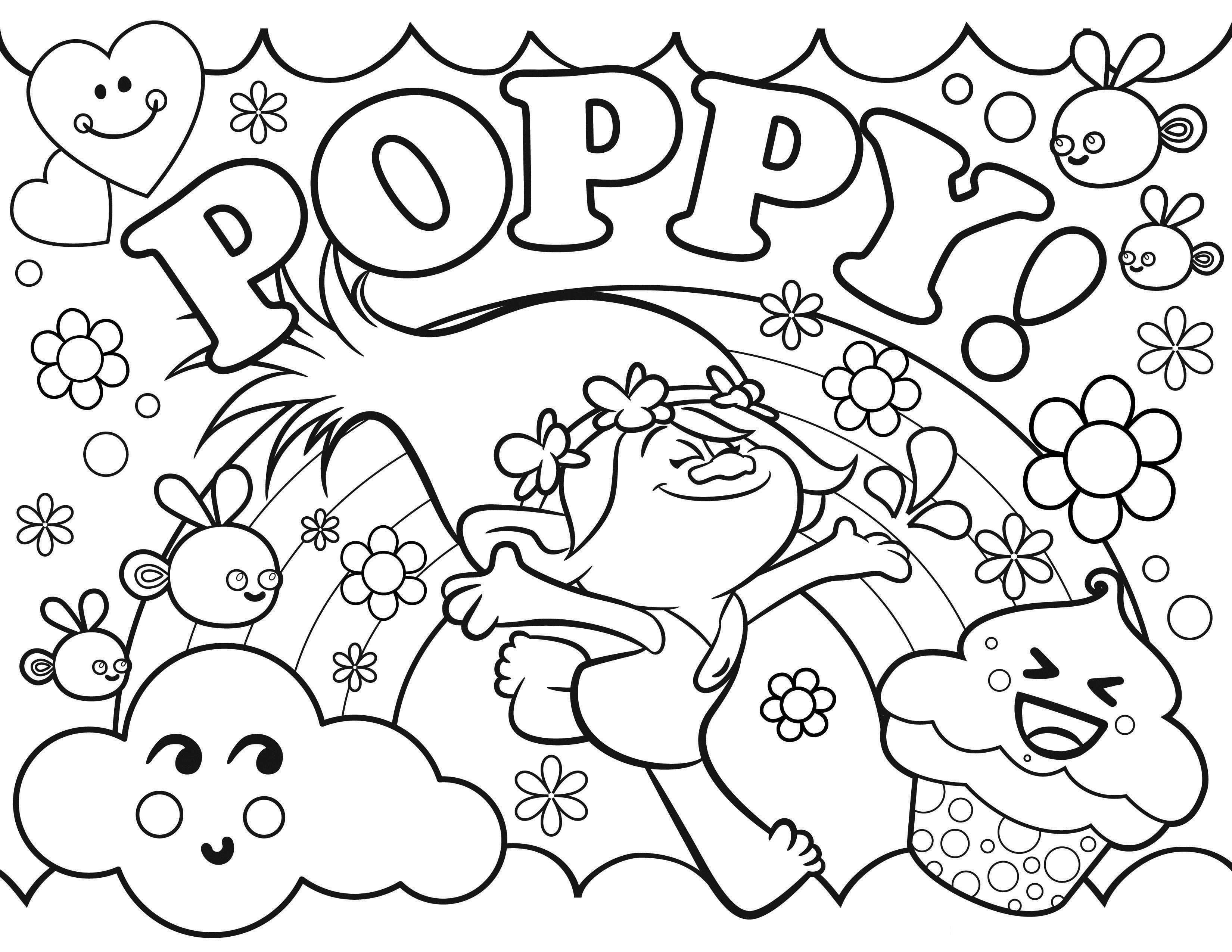 Pin By Marion Vermeer On Trolls Poppy Coloring Page Cartoon Coloring Pages Coloring B