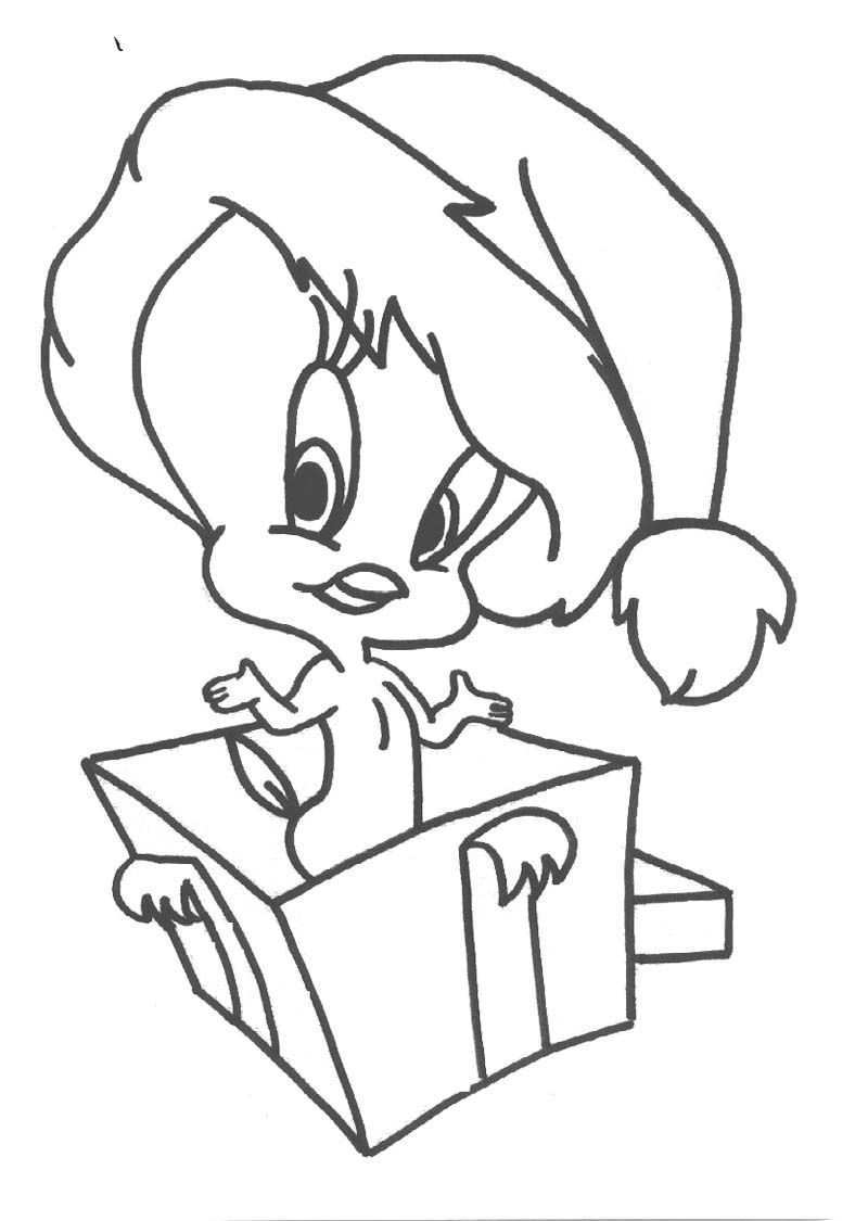 Tweety Wear A Hat Christmas Coloring Page Kleurplaten Kleurplaten Voor Volwassenen Kl