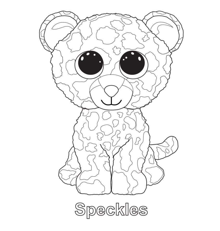 Speckles The Leopard Ty Beanie Boo Kleurplaten Barbie Knuffel