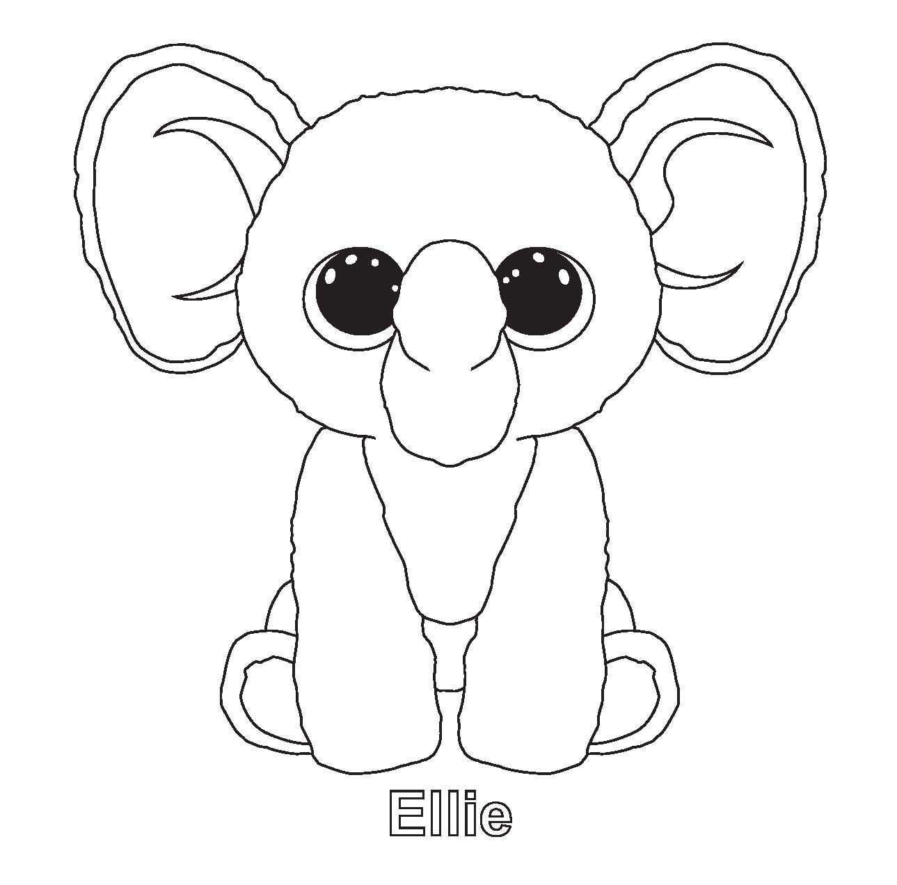 Ellie And Other Ty Beenie Boo Coloring Sheets Beanie Boo Birthdays Coloring Pages Ani