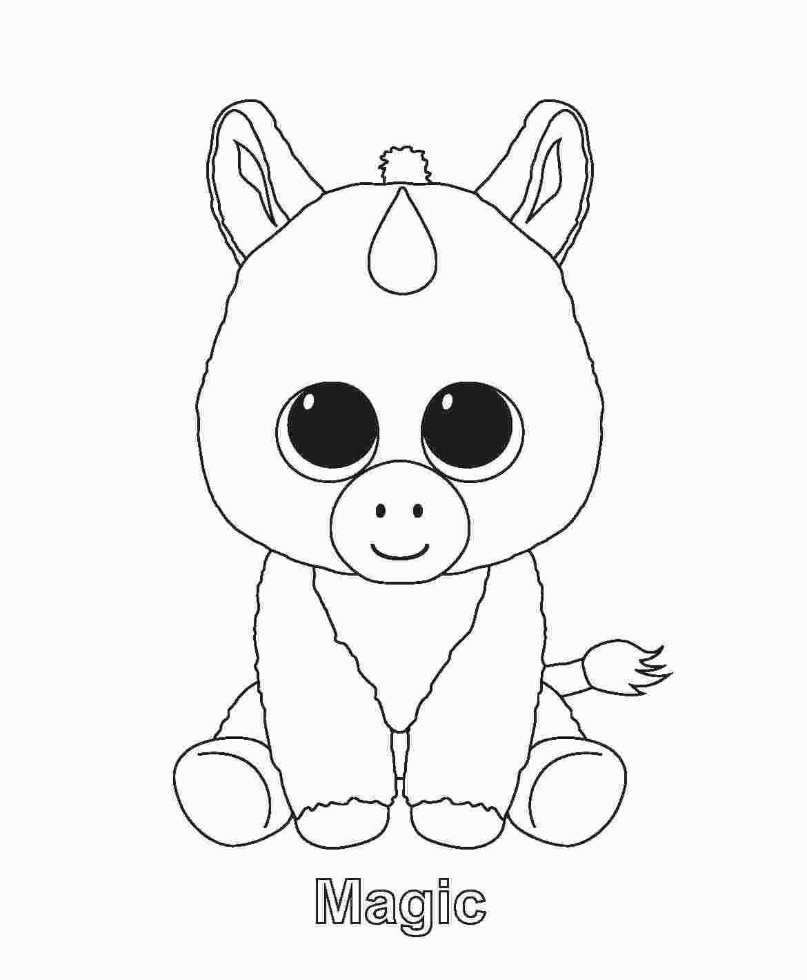 Beanie Boo Coloring Pages Baby Eenhoorn Kleurplaten Beanie Boo