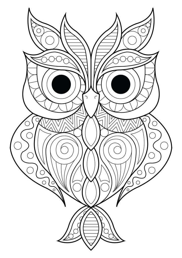 Owl Simple Patterns 2 Owl With Various Different Patterns From The Gallery Owls Artis