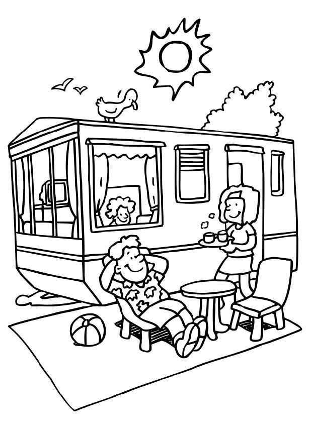 Coloring Pages Of Trucks And Trailers Camper Coloring Page Getcoloringpages Camping Coloring Pages Free Coloring Pages Coloring Pages