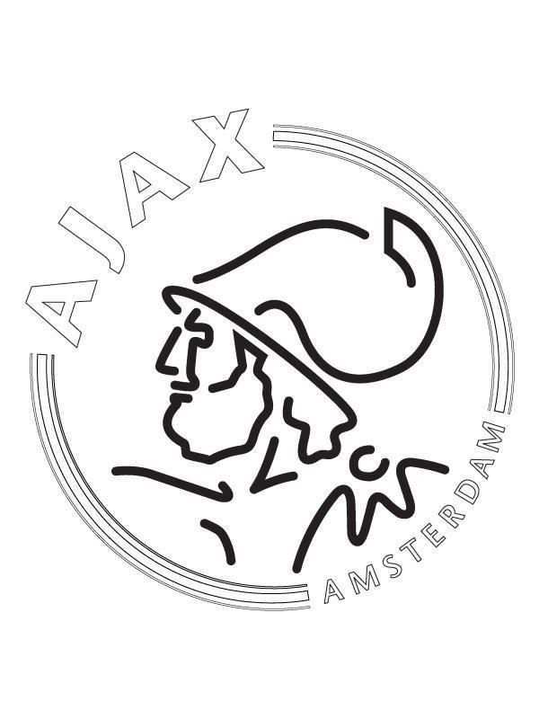Kleurplaat Van Ajax Voetbal Tekenen Voetbal Knutselen Voetbal