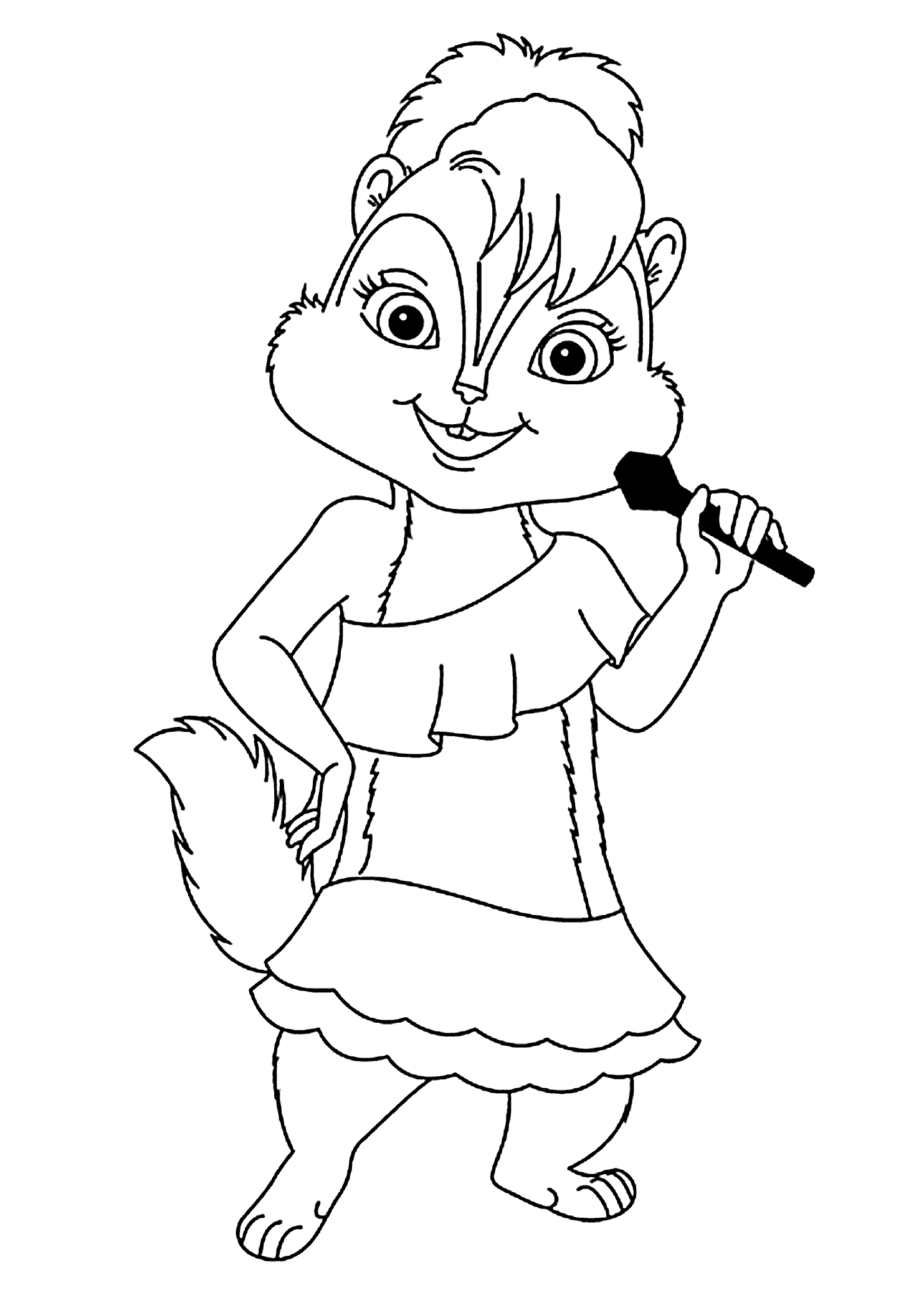 Alvin And The Chipmunks Brittany Coloring Pages For Kids Printable Free Cartoon Color