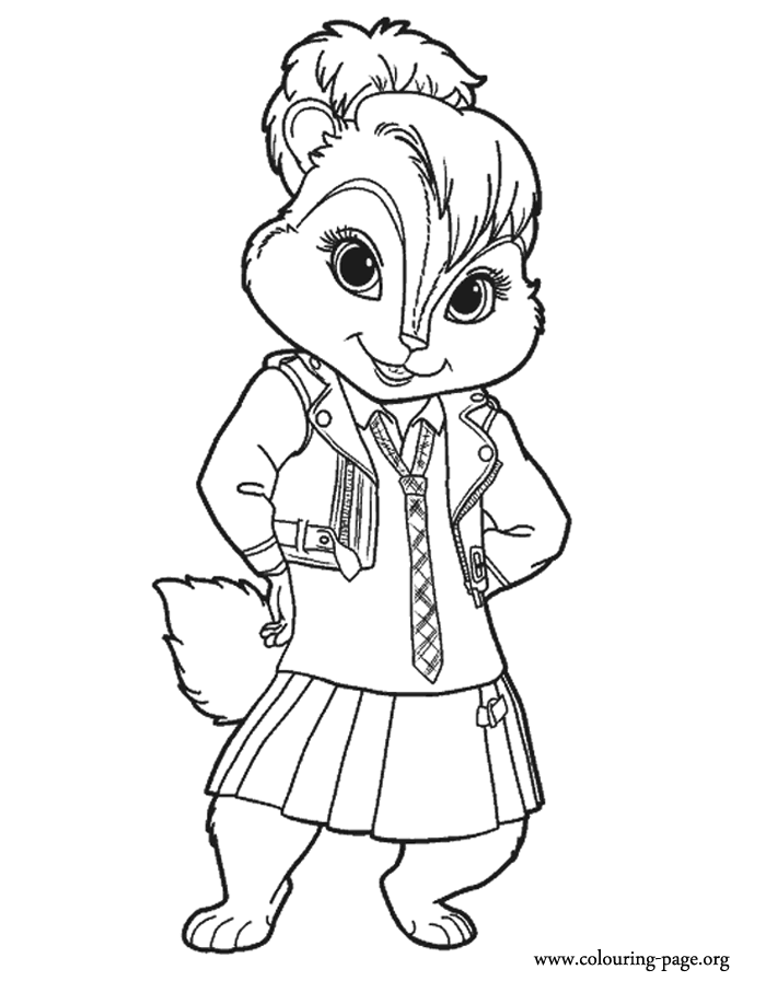 Alvin And The Chipmunks Brittany Miller Coloring Page Alvin And The Chipmunks Colorfu