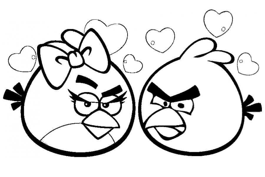 Red Falling In Love In Angry Birds Coloring Pages Letscolorit Com Kleurplaten Mario