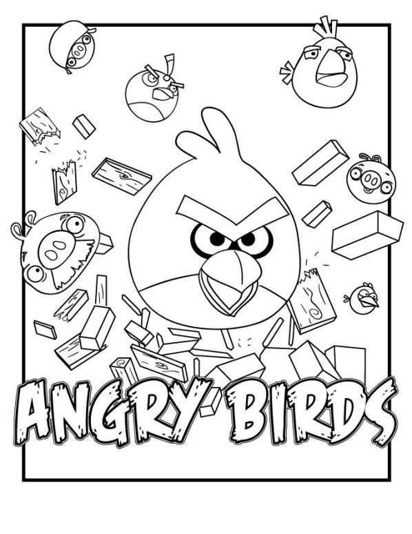Kleurplaat Angry Birds Angry Birds 5 Kleurplaten Kleurplaten Voor Kinderen Kleurboek