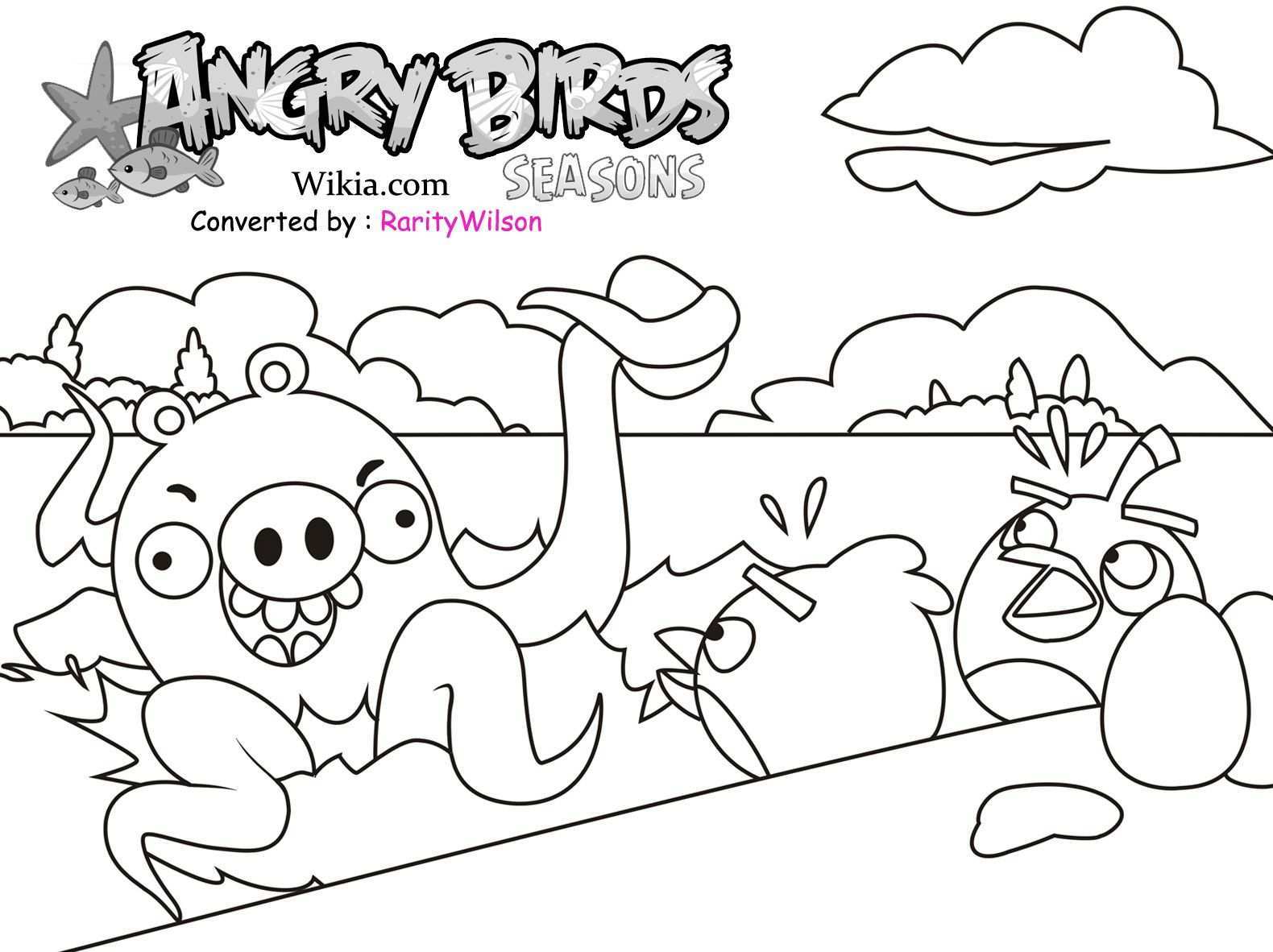 Angry Birds Season Coloring Pages Coloring99 Com