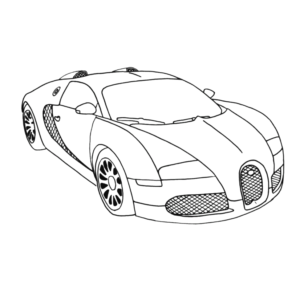 Leuk Voor Kids Kleurplaatauto Auto Tekeningen Bugatti Veyron Gratis Kleurplaten