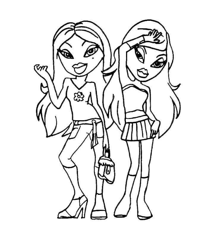Free Printable Bratz Coloring Pages For Kids Kids Printable Coloring Pages Coloring P