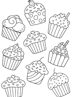 Riscos Graciosos Cute Drawings Cupcakes Sorvetes E Bolos Cupcakes Ice Creams And Cake