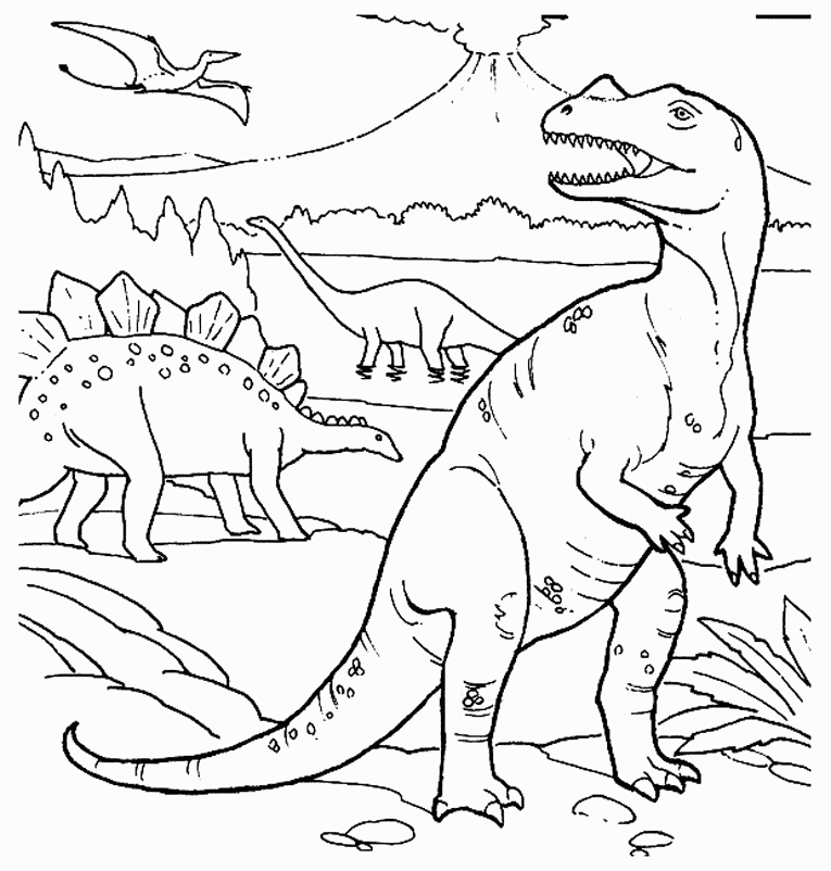 Kleurplaat Dino Kleurplaten Dinosaurus Tekenen