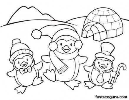Printable Coloring Pages Animal Penguins For Kids Penguin Coloring Pages Coloring Pag