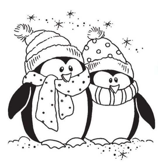 Stampendous Cling Mounted Rubber Stamp Bundled Penguins Penguin Coloring Pages Pengui