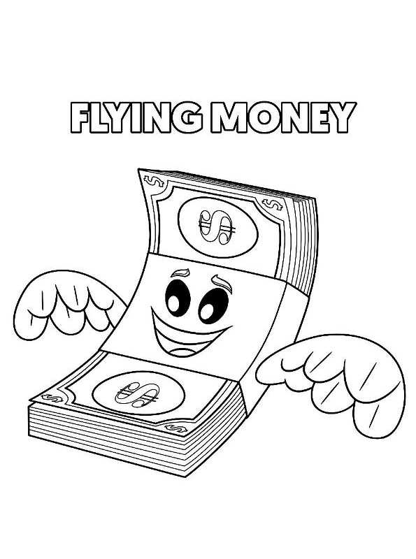 Kids N Fun Kleurplaat Emoji Movie Flying Money Emoji Movie Kleurplaten Emoji Emoticon