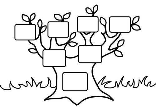 Coloring Page Empty Family Tree Img 26875 Family Tree Printable Family Coloring Pages